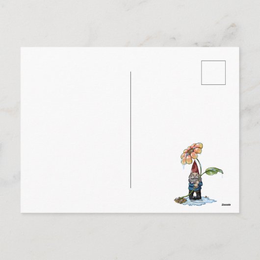 Frühlingsduschen Feiertagspostkarte (Rückseite)