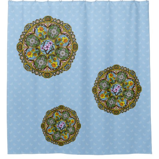 Frühlingsduschvorhang Duschvorhang (Vorderseite)