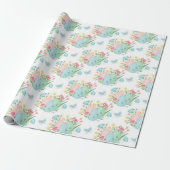 Frühlingseier, Blume, Schmetterlinge Geschenkpapier (Ungerollt)