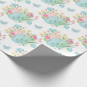 Frühlingseier, Blume, Schmetterlinge Geschenkpapier (Ecke)