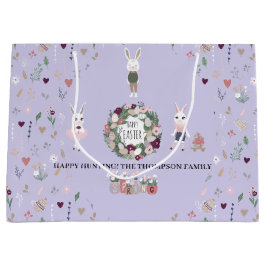 Frühlingseier Sonnige Wildblumen Personalisiert Os Große Geschenktüte