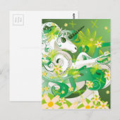Frühlingseinhorn Postkarte (Vorne/Hinten)