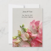 Frühlingserbse in Rosa Save The Date (Rückseite)