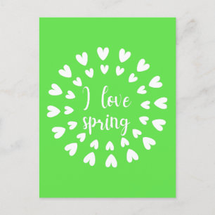 Frühlingserfahrung Liebe, Postkarte für kleine Her