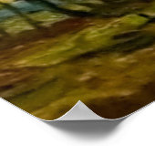 Frühlingsergebenheit: Sonnenbeleuchtete Zweige san Poster (Ecke)