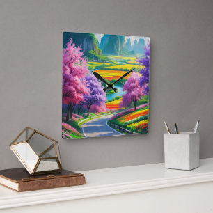 "Frühlingsergebenheit - Zeitlose Uhr des Blumenweg