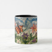 Frühlingserie Blues und Orange-Kinderwerk Tasse (Zentrum)