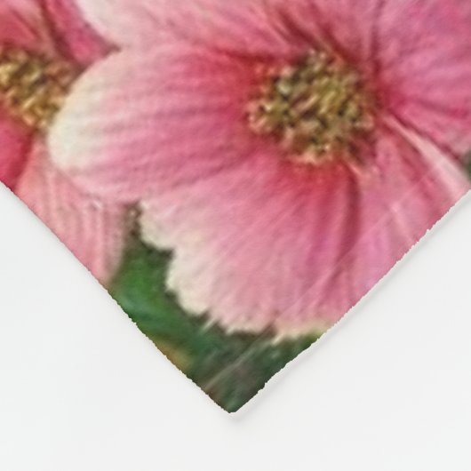 Frühlingserie Hütte/Garten & Katze Fleecedecke (Ecke)