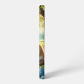 Frühlingserie Hütte/Garten & Katze Samsung Galaxy Hülle (Linke Seite)