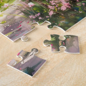 Frühlingserie Hütte mit blühenden Obstbäumen Puzzle (Seite)