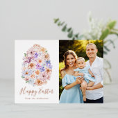 Frühlingserie Ostereier Foto Folien Feiertagskarte (Stehend vorne)