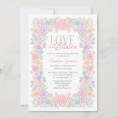 Frühlingserie Wildblume Brautparty Liebe im Blut Einladung (Vorderseite)