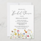 Frühlingserie Wildblume Farbiges botanisches Braut Einladung (Vorderseite)