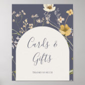 Frühlingserie Wildblume Lila Karten und Geschenke Poster (Vorne)