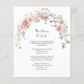 Frühlingserie Wildblumen Rosa Weiße Hochzeiten Det (Vorderseite)