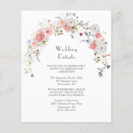 Frühlingserie Wildblumen Rosa Weiße Hochzeiten Det