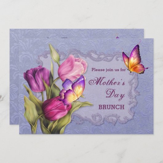 Frühlingserlebnis Muttertagsbrunch Einladung (Vorne/Hinten)