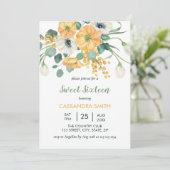 Frühlingserlebnis Orange & White Anemone Geburtsta Einladung (Stehend Vorderseite)