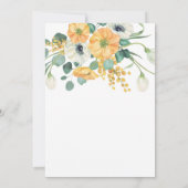 Frühlingserlebnis Orange & White Anemone Geburtsta Einladung (Rückseite)