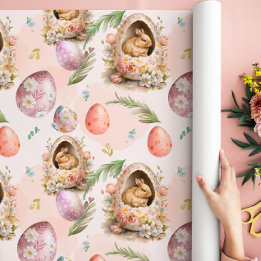 Frühlingserlebnis Ostern Sonnige Feier Rosa Geschenkpapier