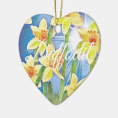 Frühlingserreger Blume Gelbdodel und Blauer Sonnen Keramik Ornament (Links)