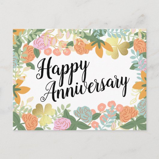 Frühlingserscheinung Rose blühen Gutes Frohes Jahr Postkarte (Vorderseite)