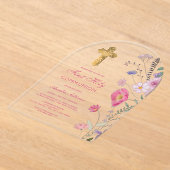 Frühlingserste Wildblumen Erste Kommune Acryleinladungen (Ablage )