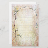 Frühlingserwachen - Beige Briefpapier (Vorne/Hinten)