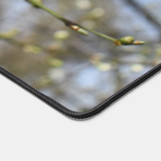 Frühlingserwachen, Blütenkarte der Wildkirsche Schreibtischunterlage (Ecke)