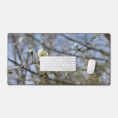 Frühlingserwachen, Blütenkarte der Wildkirsche Schreibtischunterlage (Tastatur & Maus)