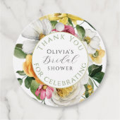 Frühlingserwachen Farbige Blumen Hochzeitsdusche Geschenkanhänger (Vorderseite)