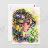 Frühlingserwachen Postkarte (Vorne/Hinten)