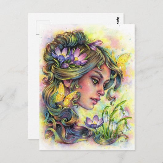 Frühlingserwachen Postkarte (Vorne/Hinten)