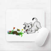 Frühlingserwachen, Welpe mit Schmetterling Mousepad (Mit Mouse)