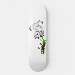 Frühlingserwachen, Welpe mit Schmetterling Skateboard