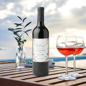 Frühlingsfarbe Florals Weinetikett