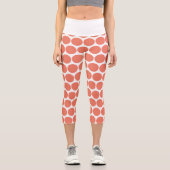 Frühlingsfarbe Pink Capri Leggings (Vorderseite)