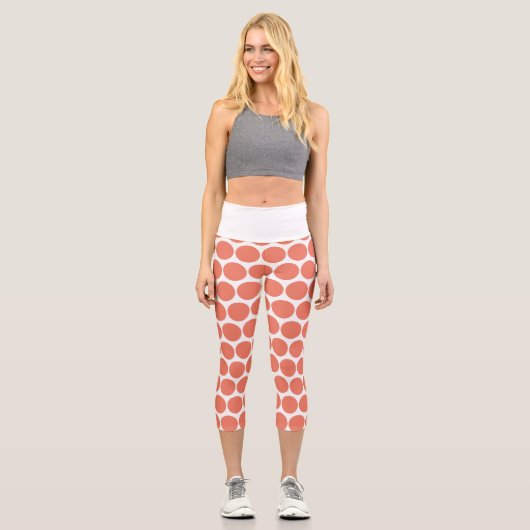 Frühlingsfarbe Pink Capri Leggings (Vorderseite)