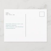 Frühlingsfarbe Wasserfarbe Save the Date Postkarte (Rückseite)