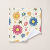 Frühlingsfarben Badhandtuch Set (Waschlappen)