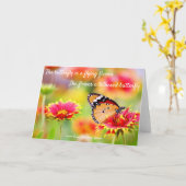 Frühlingsfarben, Blume, Schmetterling und Inspirie Karte (Gelbe Blume)