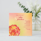 Frühlingsfarben der Circus Rose Hochzeitsreise Einladung (Stehend Vorderseite)