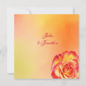 Frühlingsfarben der Circus Rose Hochzeitsreise Einladung (Rückseite)