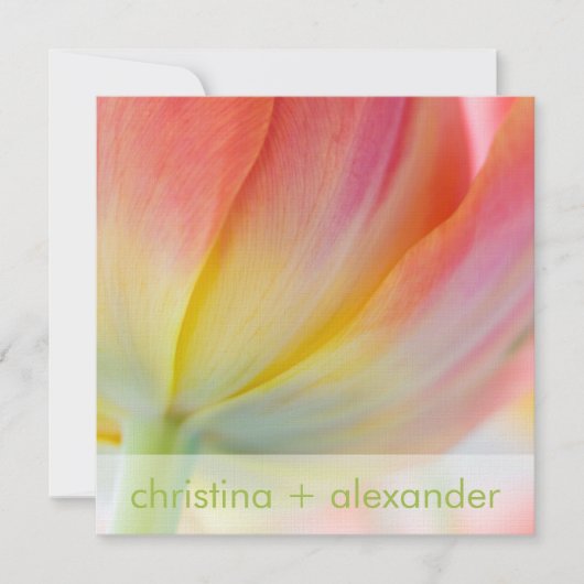 Frühlingsfarben ・ Einladung zur Hochzeit (Vorderseite)