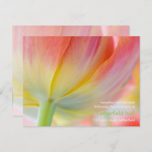 Frühlingsfarben ・ Einladung zur Hochzeitsempfehlun (Vorne/Hinten)