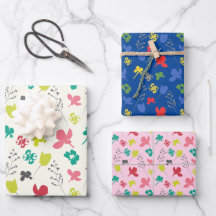 Frühlingsfarben florale Doodle Foliage Satin Ribbo