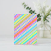 Frühlingsfarben Multi-Thread Digitale Kunst Postka Postkarte (Stehend Vorderseite)