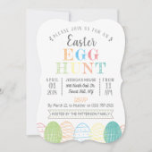 Frühlingsfarben Ostereier Jagd Einladung (Vorderseite)