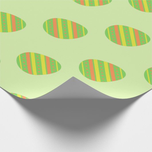 Frühlingsfarben Ostereier Muster Wrapping Paper Geschenkpapier (Ecke)