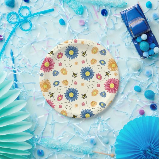 Frühlingsfarben Pappteller (Party)